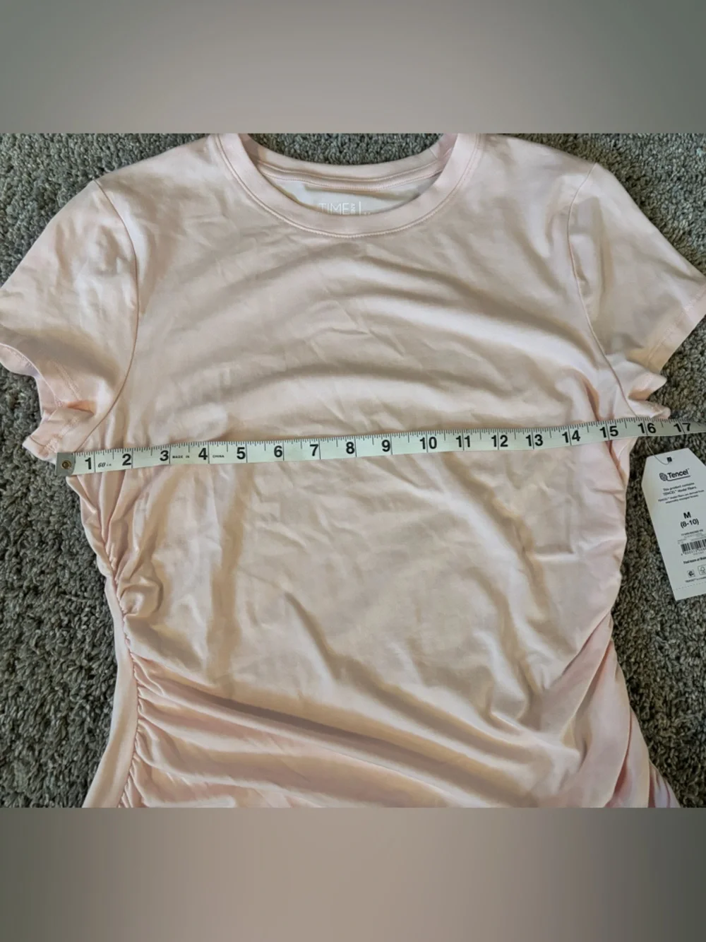 Time and Tru Women’s Short Sleeve Tees - Navy and Light Pink Size M - Picture 11 of 14